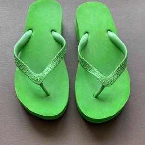 J. Crew Green Sandals